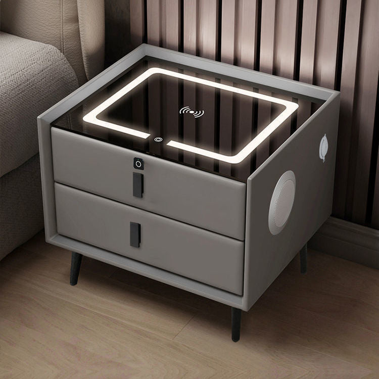 Luxe Divine Collection ~ Modern Minimalist Smart Solid Wood Bedside Table Luxury