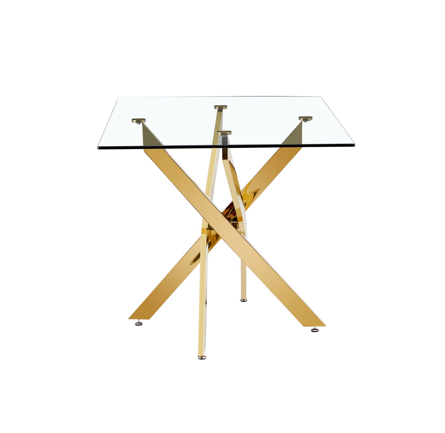 Luxe Divine Collection ~ Clear Glass Gold Table