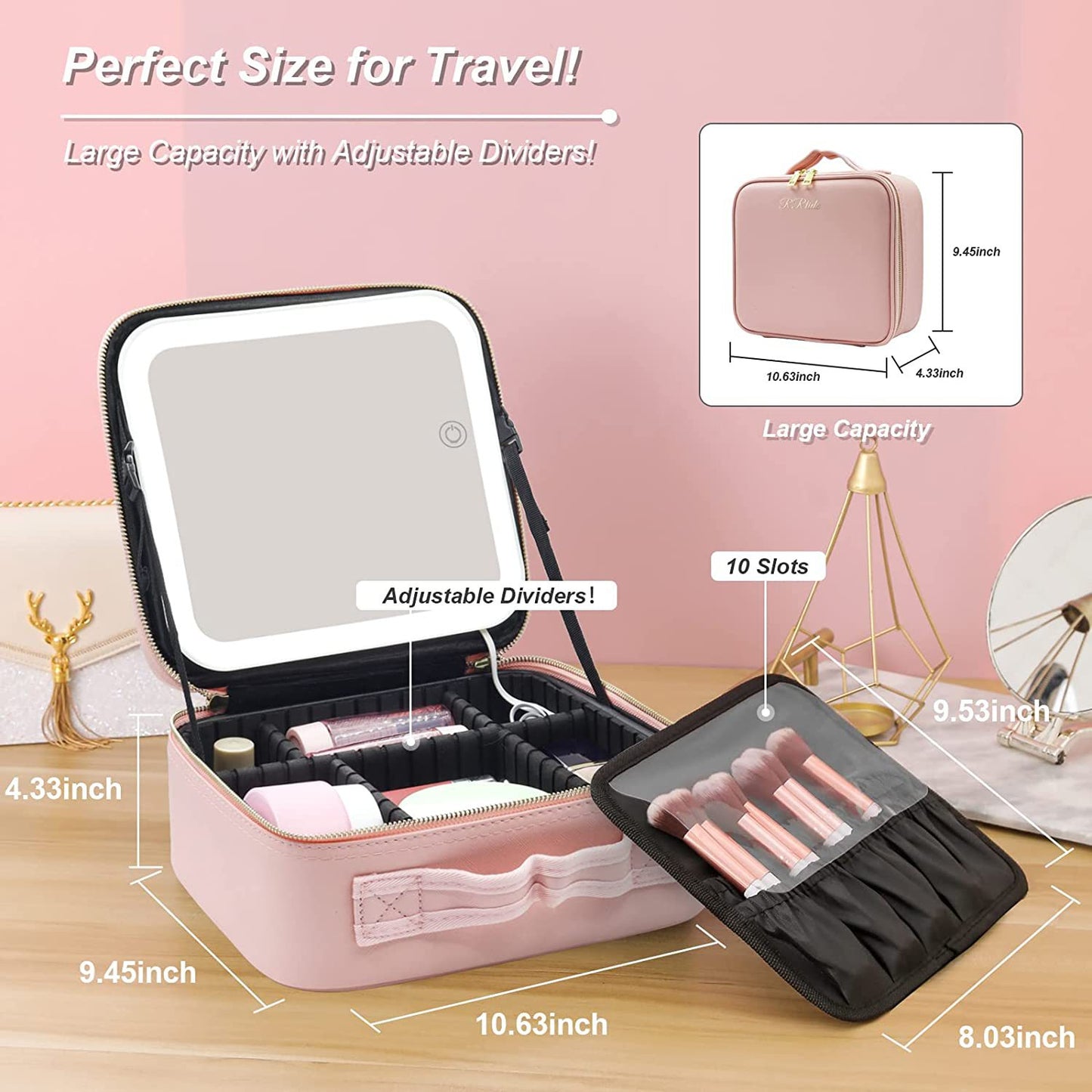 Luxe Divine Collection ~ LED Mirror Makeup Bag