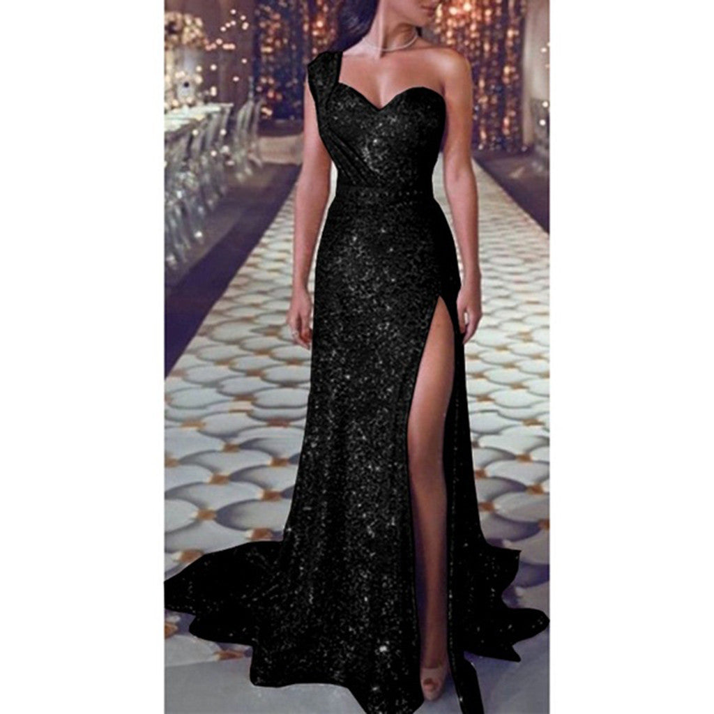 Luxe Divine Collection ~ Women's Sequin V- Neck Dress, Multiple Colors
