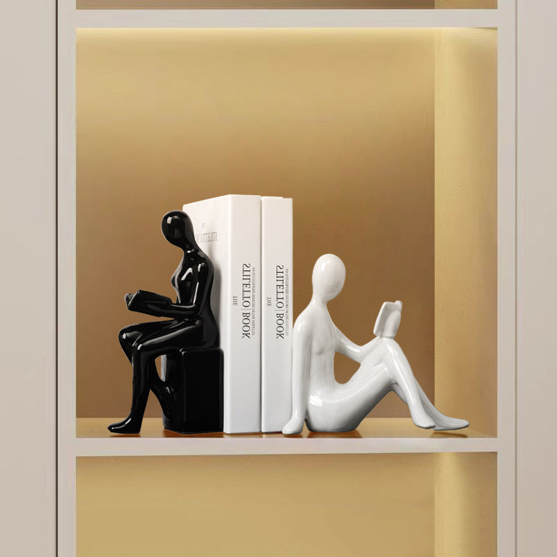 Luxe Divine Collection ~ Modern Bookends Character Ornaments for Home Decor Set