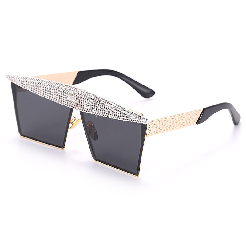 Luxe Divine Collection ~ Diamond Studded Square Sunglasses, Multiple Colors