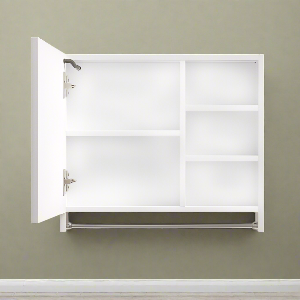 Luxe Divine Collection ~ Modern 32x28 Inch Bathroom Cabinet With Mirror And LED Lights