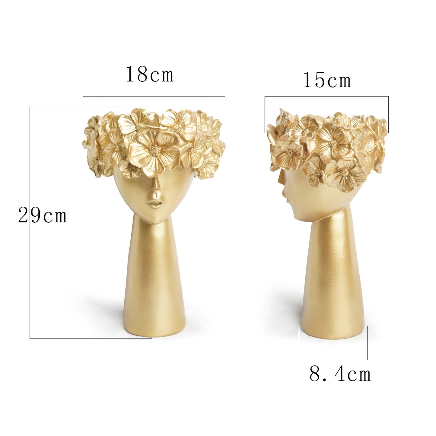 Luxe Divine Collection ~ Gold Flowerpot Home Resin Ornaments