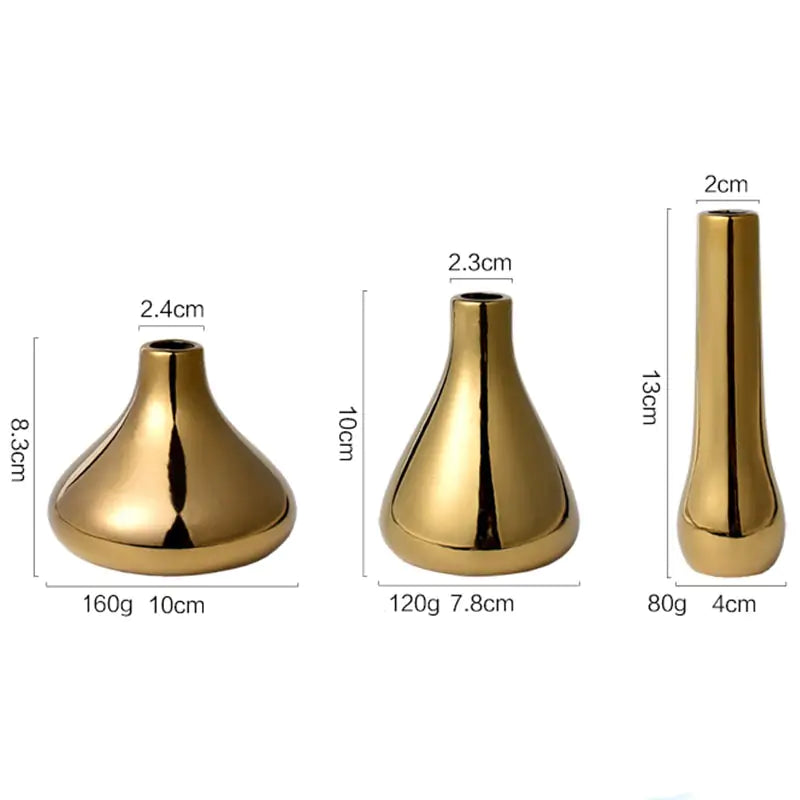Luxe Divine Collection ~ Luxury Plated Gold Vase, Sold Separately