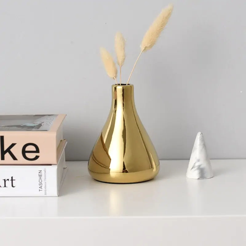 Luxe Divine Collection ~ Luxury Plated Gold Vase, Sold Separately