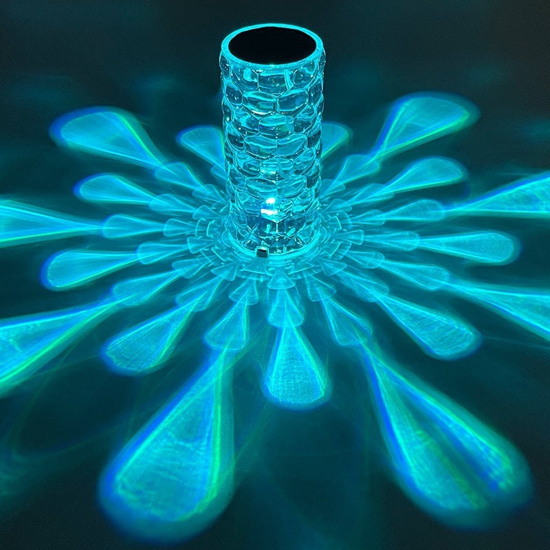 Luxe Divine Collection ~ Crystal Lamp USB Table Lamps, Touch Dimming, Diamond Night Light, Projector Home Decor