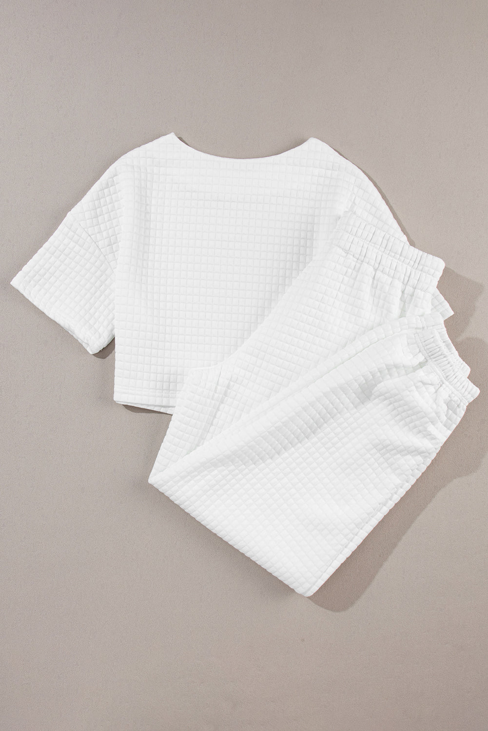 Luxe Divine Collection ~ Round Neck Short Sleeve Top and Elastic Waist Pants Set