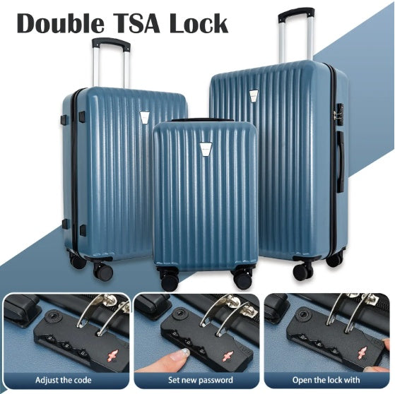 Luxe Divine Collection ~ 3-Piece Hardshell Suitcase Set