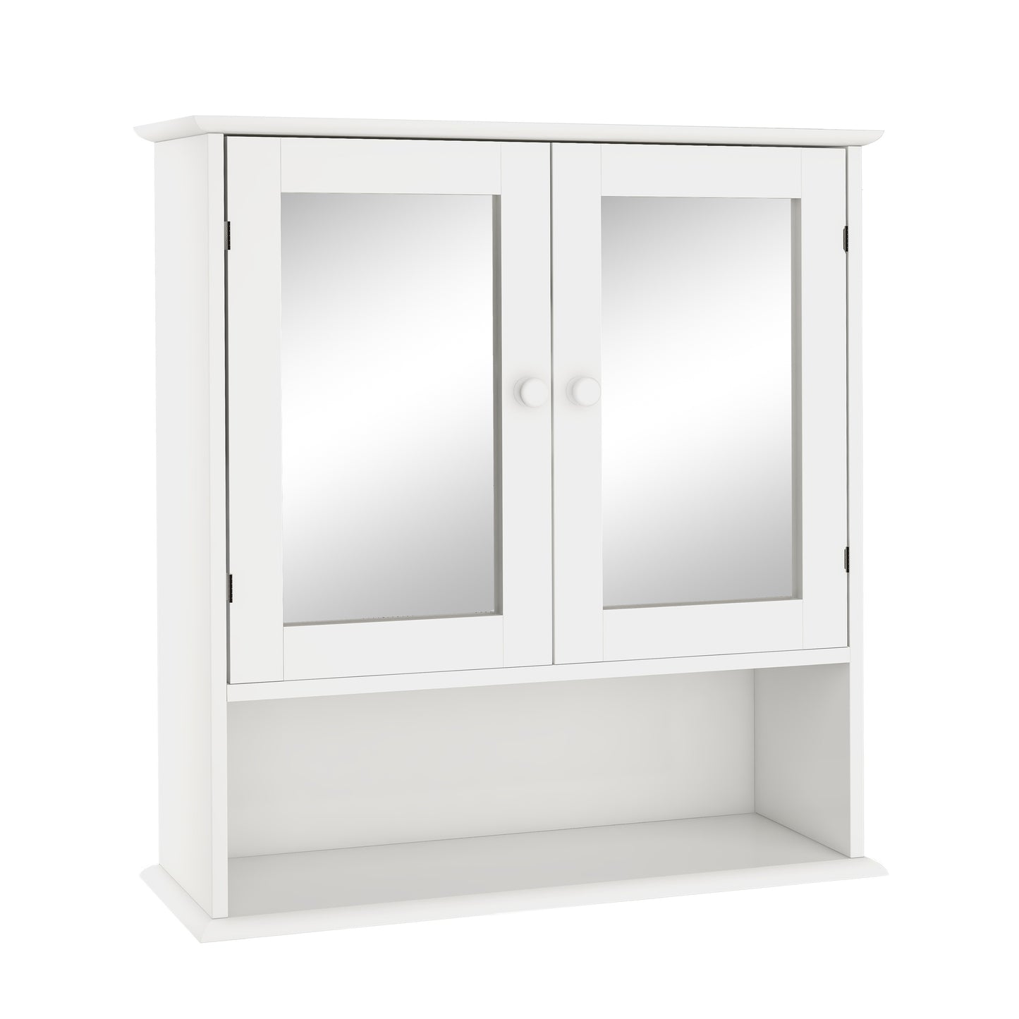Luxe Divine Collection ~ Bathroom Wall Cabinet With Double Mirror Doors And Shelves