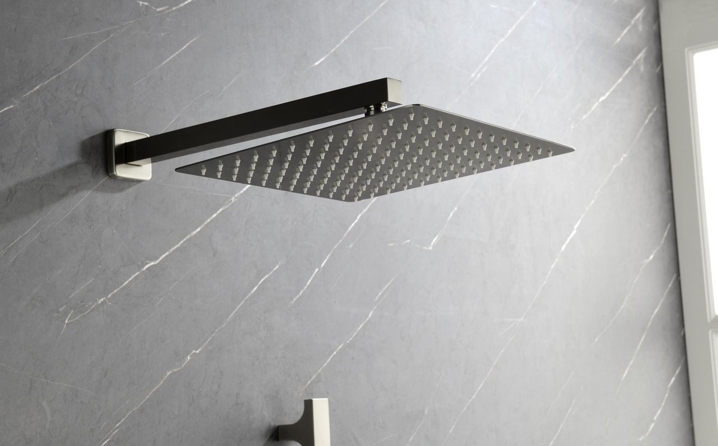 Luxe Divine Collection ~ Shower System With Shower Head, Hand Shower, Slide Bar, Sprayer, Shower Arm, Hose, Valve Trim And Lever Handle