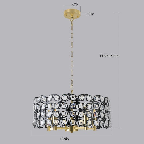 Luxe Divine Collection ~ Modern Crystal Chandelier, Suitable For Living Room Round Crystal Lamp Luxury Home Decoration Lamp