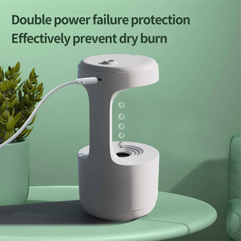 Luxe Divine Collection ~ Anti-Gravity Humidifier With Clock Water Drop Backflow Aroma Diffuser