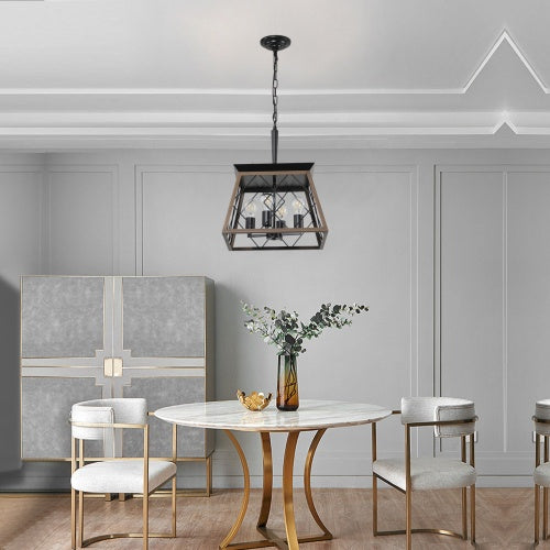 Luxe Divine Collection ~ Farmhouse Chandelier 4 Lights Vintage Antique Chandelier Lamps -no Bulbs Incld.