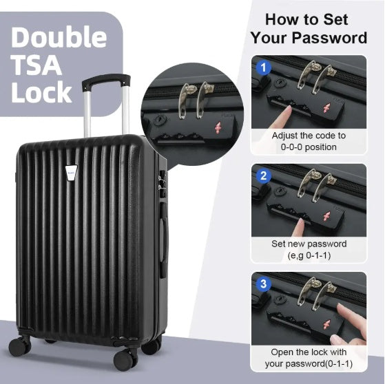 Luxe Divine Collection ~ 3-Piece Hardshell Suitcase Set