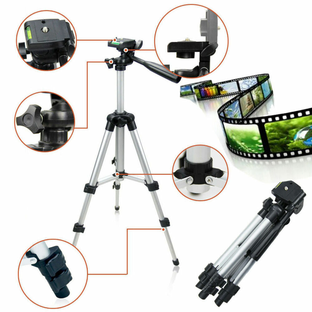 Luxe Divine Collection ~ Professional Camera Tripod For Cell Phone, Portable, Great for Live Stream, Carry Bag Included