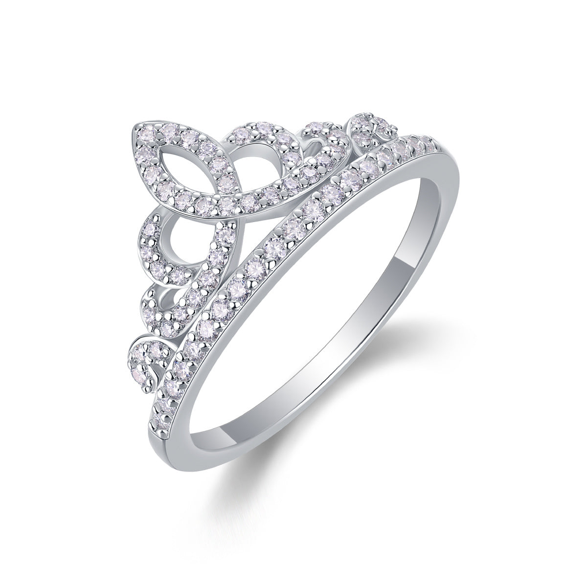 Luxe Divine Collection ~ Crown Diamond Ring Luxury And Stylish Moissanite Silver Ring