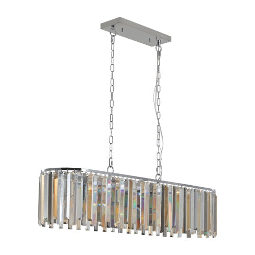 Luxe Divine Collection ~ Modern Oval Crystal Chandelier Luxury Home Decor Fixtures - No Bulbs