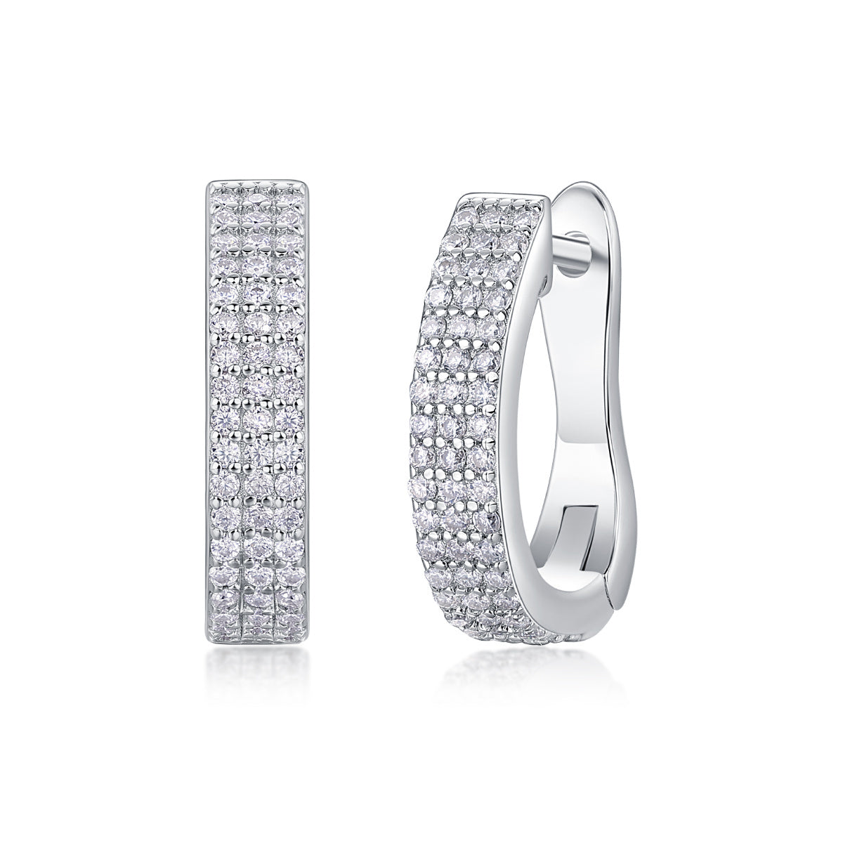 Luxe Divine Collection ~ Moissanite Silver Drop Earrings