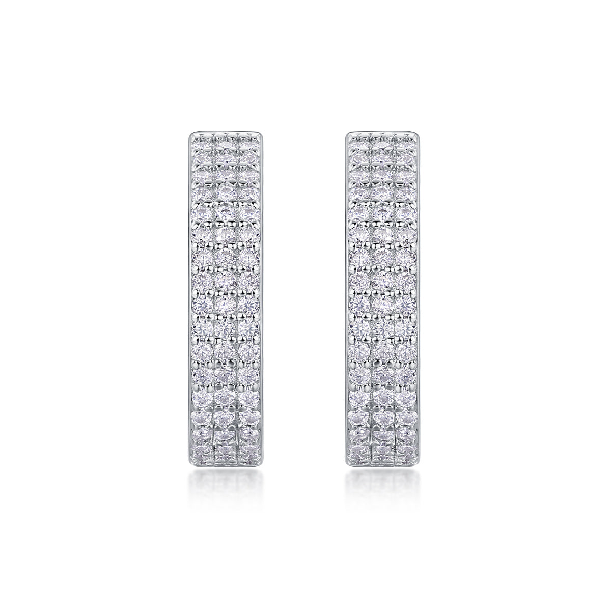 Luxe Divine Collection ~ Moissanite Silver Drop Earrings