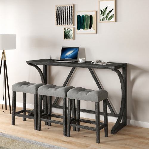 Luxe Divine Collection ~ 4-piece Bar Table Set With Power Socket