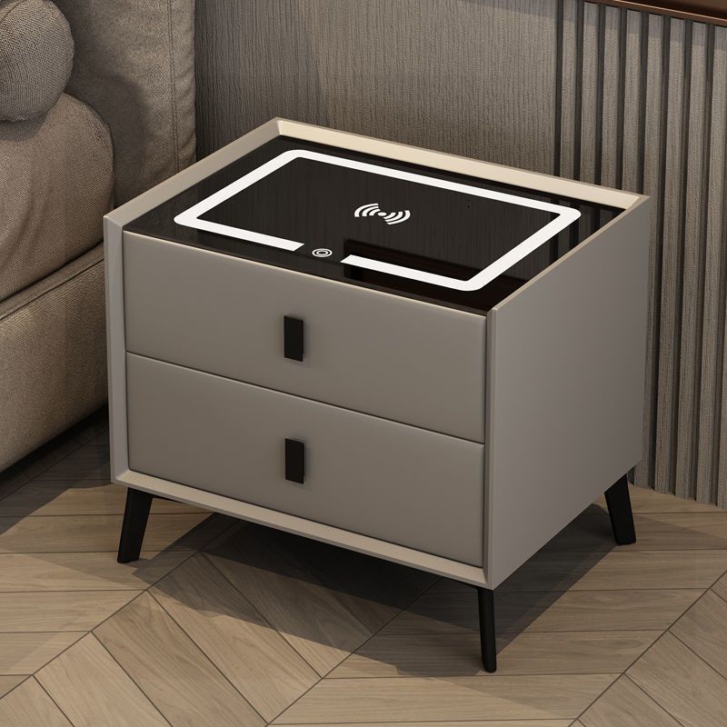 Luxe Divine Collection ~ Modern Minimalist Smart Solid Wood Bedside Table Luxury