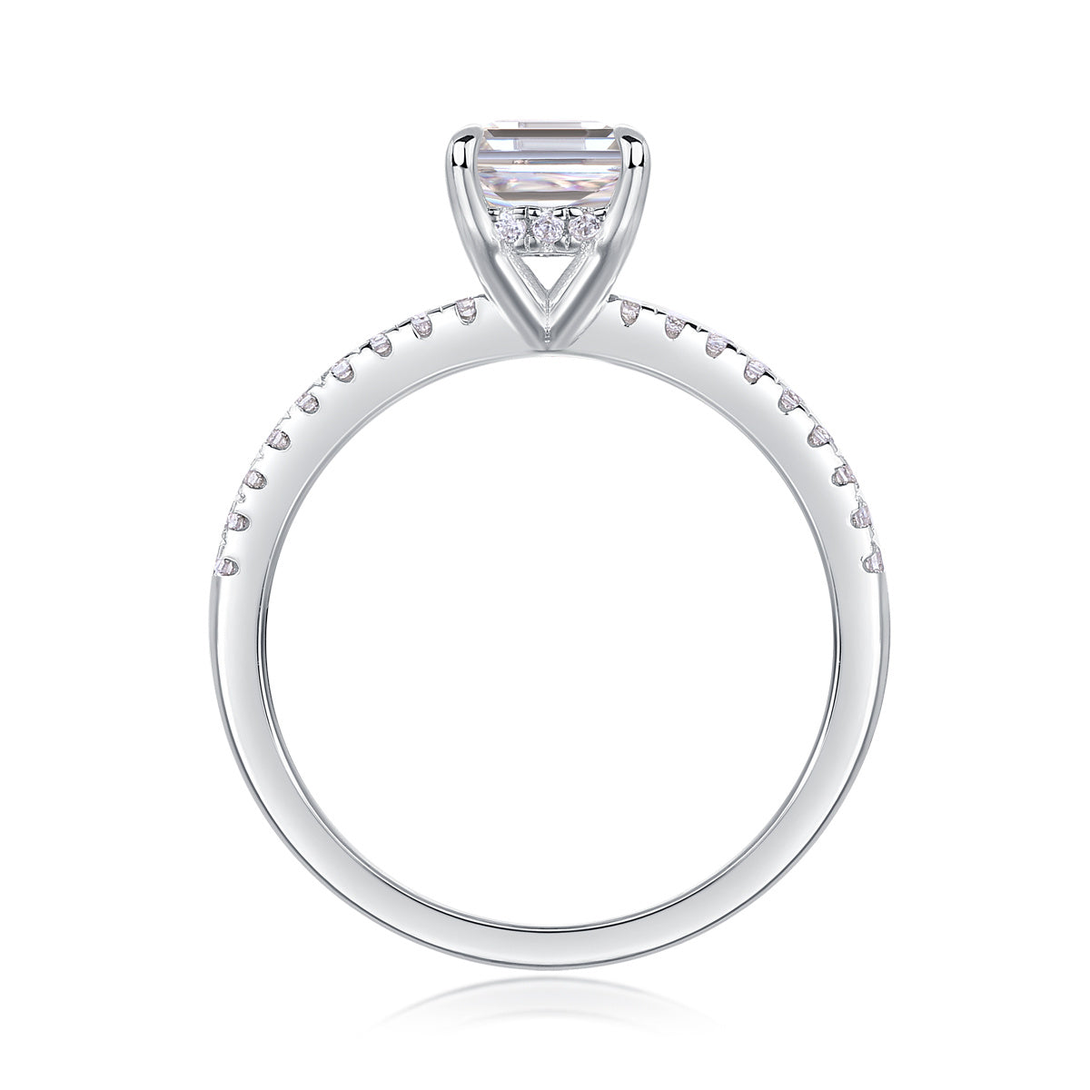 Luxe Divine Collection ~ Square Diamond Ring Luxury Fashion Set Moissanite Silver Ring
