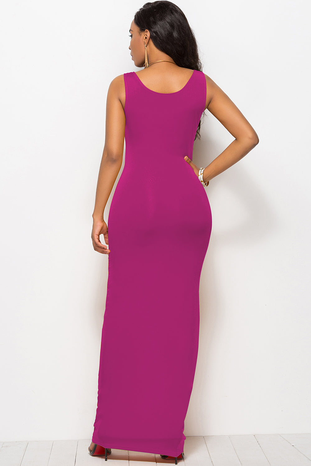 Luxe Divine Collection ~ Scoop Neck Wide Strap Maxi Dress
