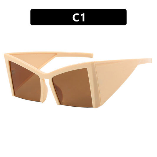 Luxe Divine Collection ~ Half frame Concave Shaped Sunglasses, Multiple Colors