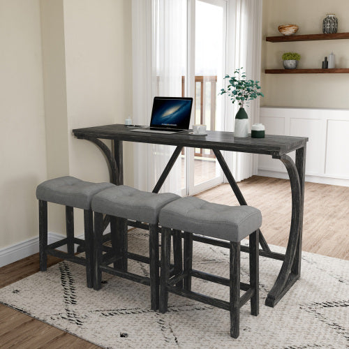 Luxe Divine Collection ~ 4-piece Bar Table Set With Power Socket