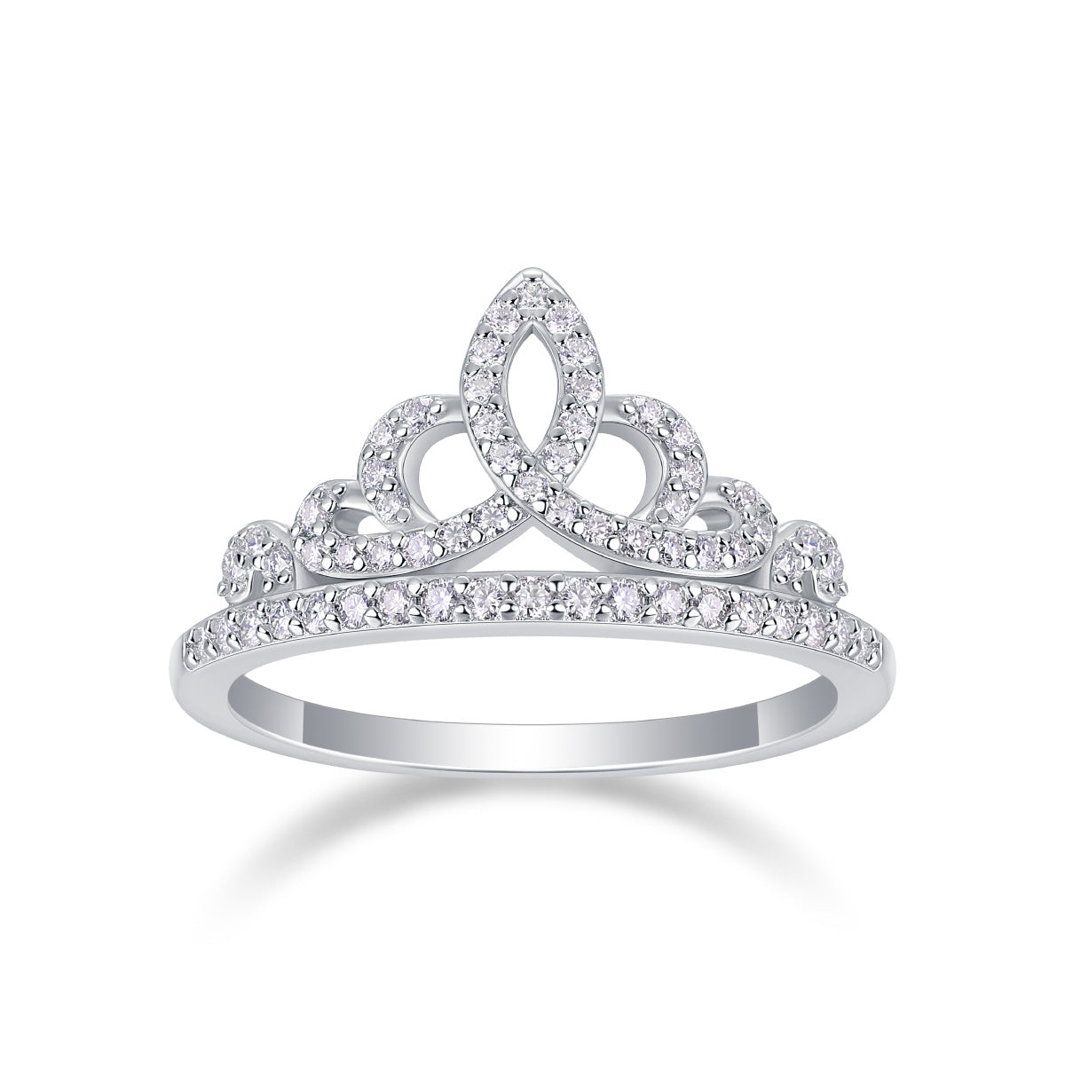 Luxe Divine Collection ~ Crown Diamond Ring Luxury And Stylish Moissanite Silver Ring