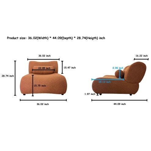 Luxe Divine Collection ~ Contemporary Modular Sofa With Plush Chenille Upholstery - 3-Seat Sectional With Deep Seating & Soft Backrest