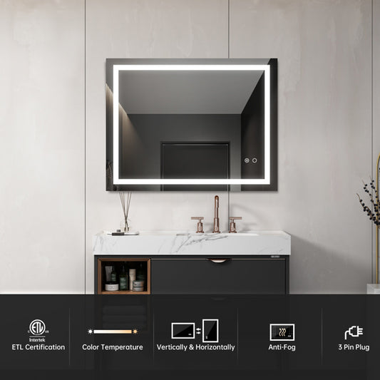 Luxe Divine Collection ~ LED Lighting Bathroom or other Wall Mounted Mirror 36x28in