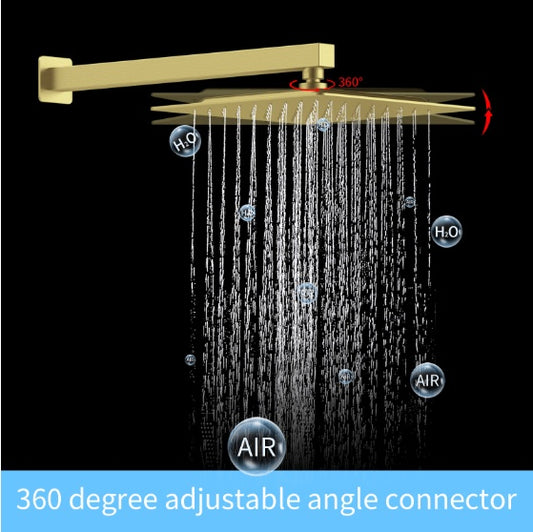 Luxe Divine Collection ~ Gold Shower System Shower Mixer Combo Set Wall-mounted