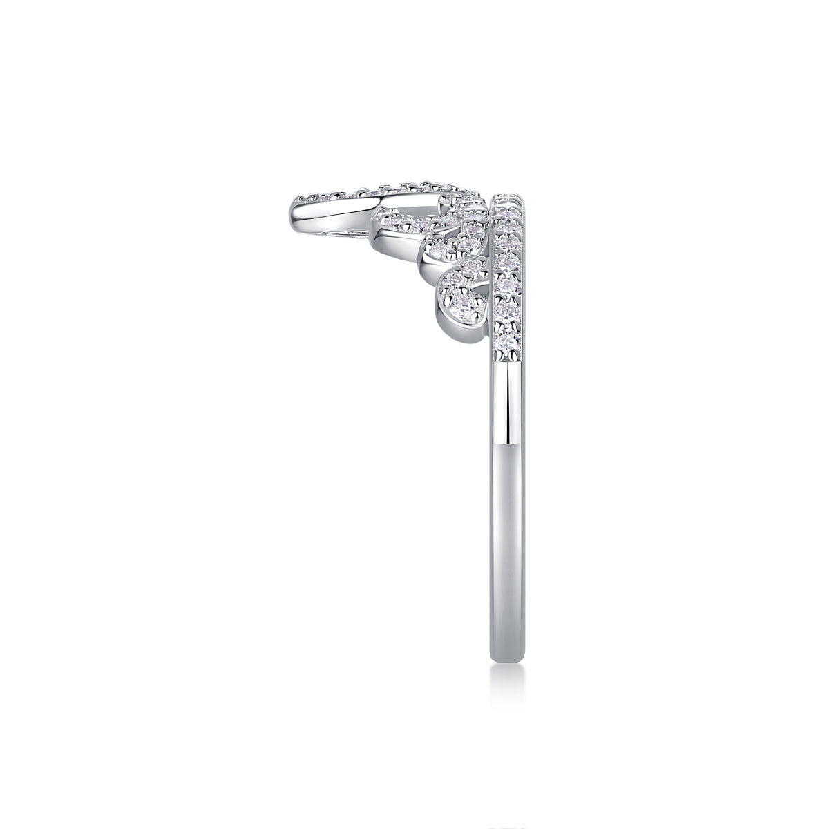 Luxe Divine Collection ~ Crown Diamond Ring Luxury And Stylish Moissanite Silver Ring