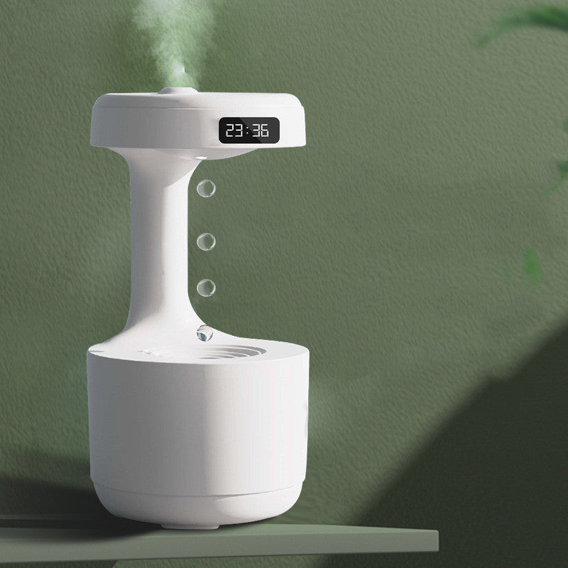 Luxe Divine Collection ~ Anti-Gravity Humidifier With Clock Water Drop Backflow Aroma Diffuser