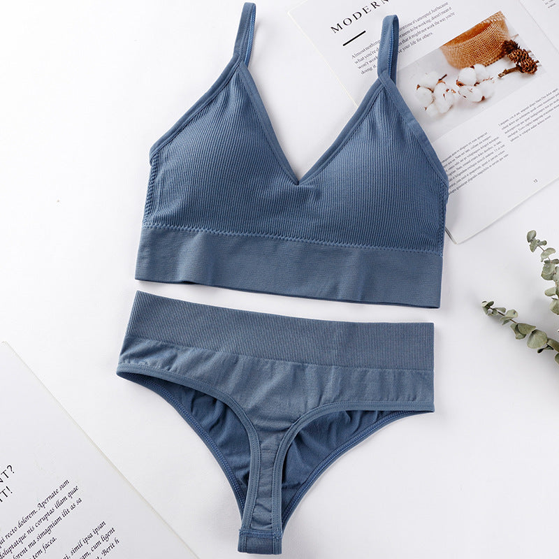 Luxe Divine Collection ~ Wireless Sports Triangle Cup Bra Set