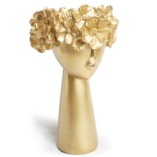 Luxe Divine Collection ~ Gold Flowerpot Home Resin Ornaments