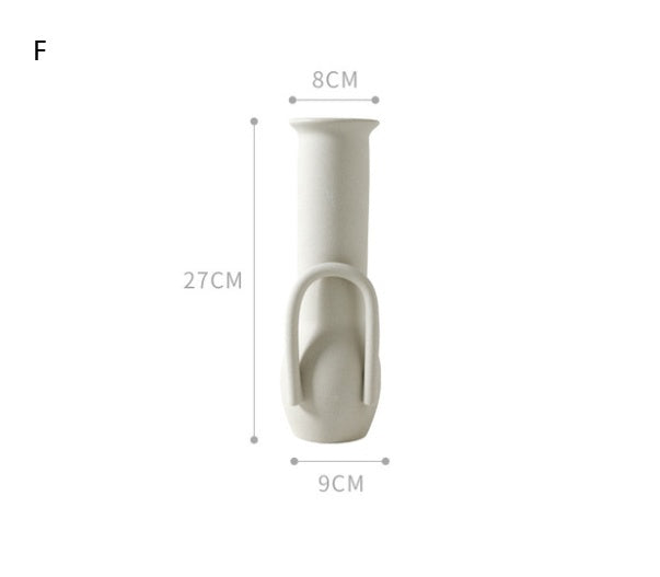 Luxe Divine Collection ~ Nordic Home Decor Ceramic White Vases Minimalistic Decor