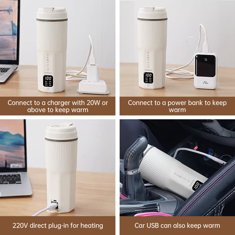 Luxe Divine Collection ~ Portable Multifunctional Electric Kettle: Heating Cup, Stew Cup, Health - Preserving & Thermo Pot, Mini Travel Teapot