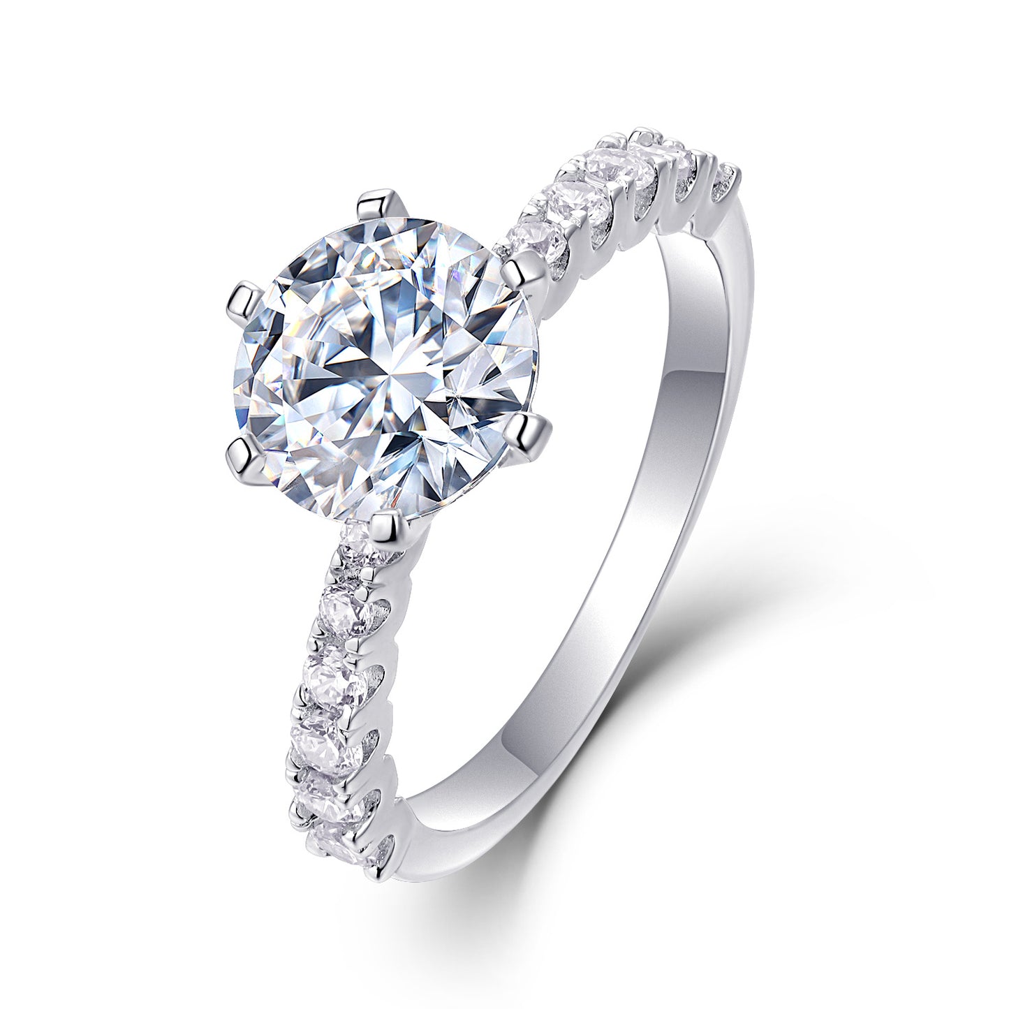 Luxe Divine Collection ~ Large Moissanite Silver Ring