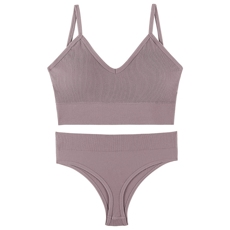 Luxe Divine Collection ~ Wireless Sports Triangle Cup Bra Set