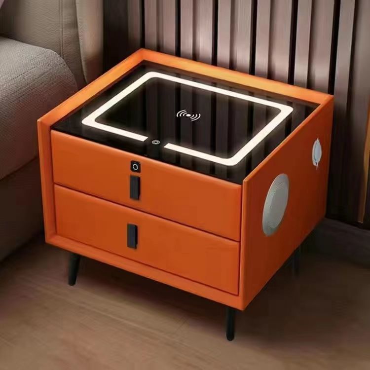 Luxe Divine Collection ~ Modern Minimalist Smart Solid Wood Bedside Table Luxury
