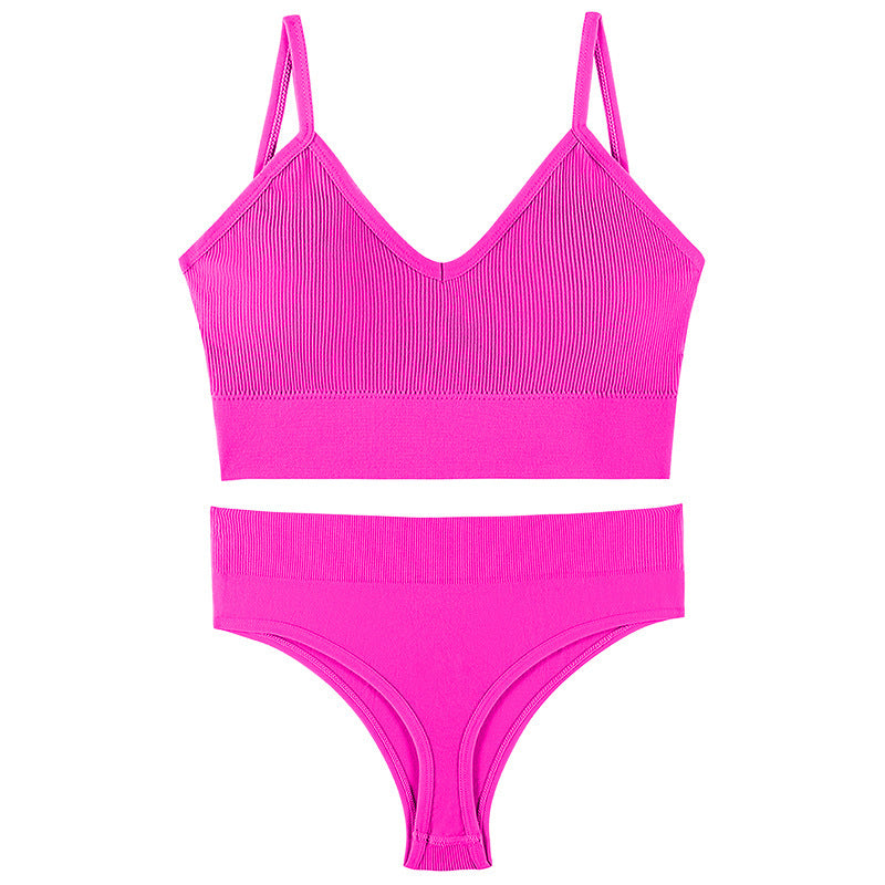 Luxe Divine Collection ~ Wireless Sports Triangle Cup Bra Set