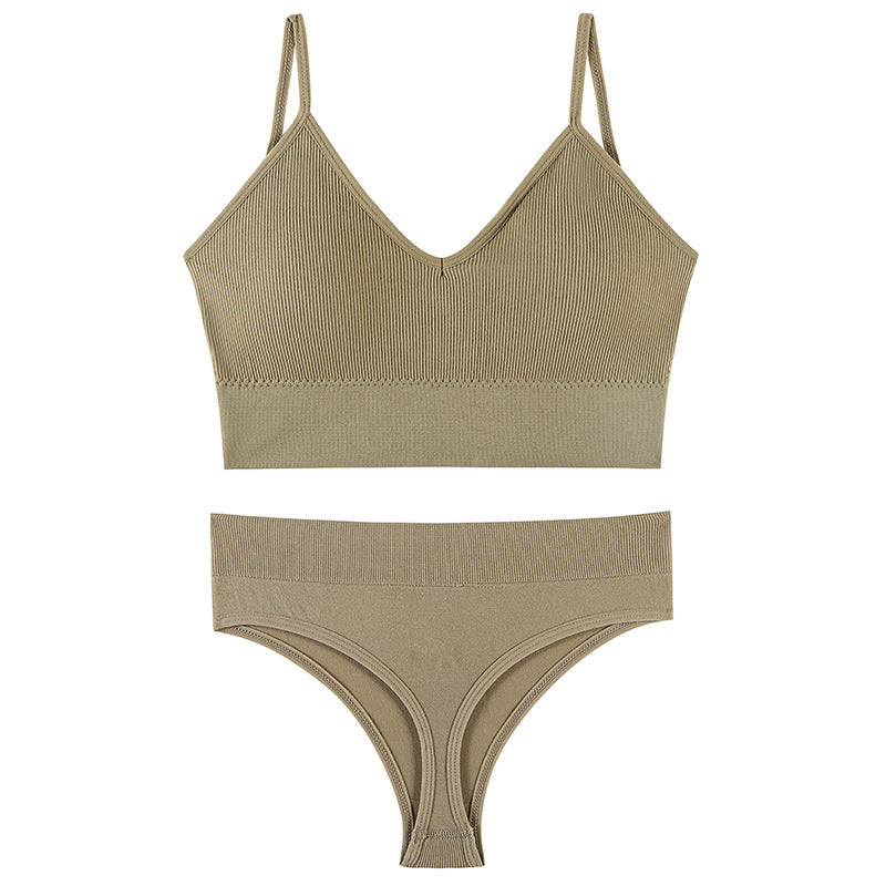 Luxe Divine Collection ~ Wireless Sports Triangle Cup Bra Set