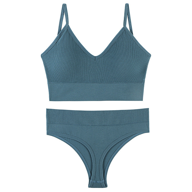 Luxe Divine Collection ~ Wireless Sports Triangle Cup Bra Set