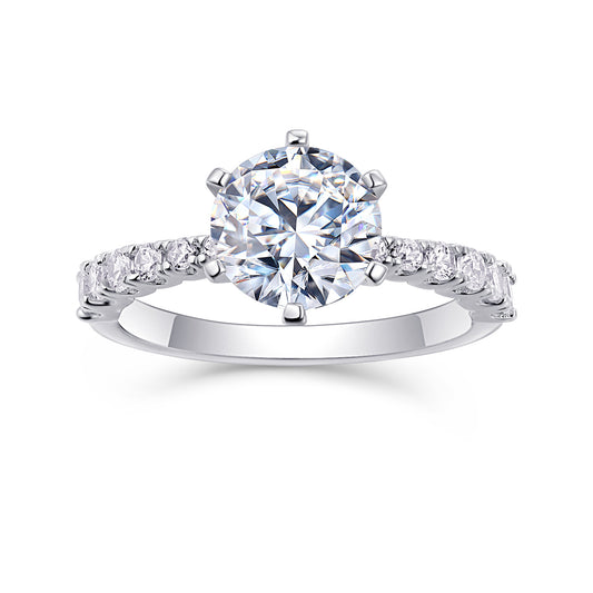 Luxe Divine Collection ~ Large Moissanite Silver Ring