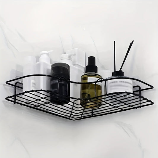 Luxe Divine Collection ~ Wall Mounted Bathroom Shelf, Shower Caddy Rack, No Punching Triangle Storage Rack For Bathroom or Kitchen