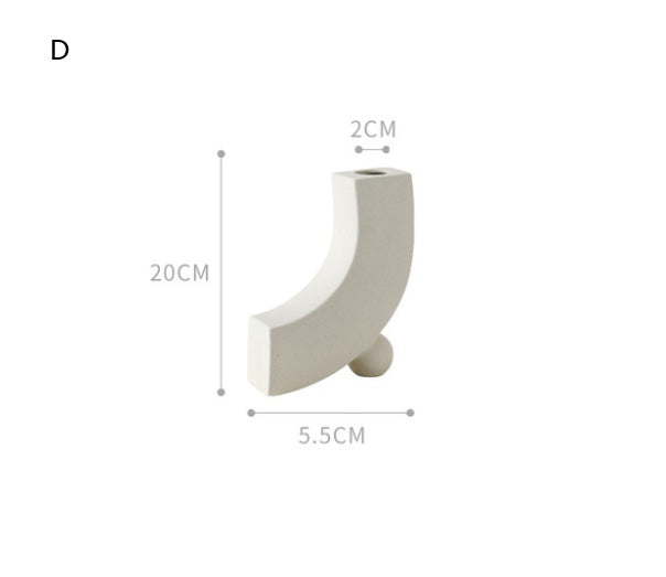 Luxe Divine Collection ~ Nordic Home Decor Ceramic White Vases Minimalistic Decor