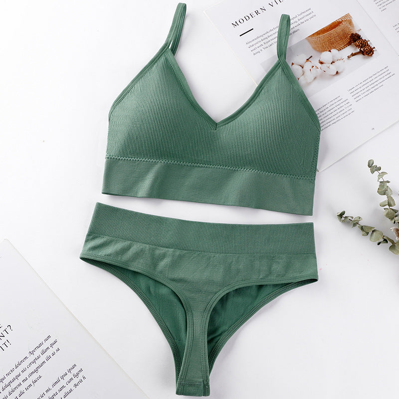 Luxe Divine Collection ~ Wireless Sports Triangle Cup Bra Set